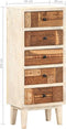 vidaXL - Ladekast - 45x30x105 - cm - massief - gerecycled - hout