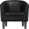 vidaXL - Kuipstoel - PU-leer - zwart - 70 x 56 x 68 cm