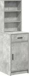 vidaXL - Hoge - kast - Betonnen - Grijs - 40x41x135 - cm - Kunststof - Hout