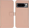 Selencia Hoesje Geschikt voor Google Pixel 8 Pro Hoesje Met Pasjeshouder - Selencia Echt Lederen Bookcase - roze