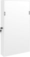 vidaXL - Sieradenkast - met - spiegel - wandgemonteerd - 37,5x10x67 - cm - wit