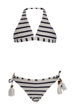 Snapper Rock - Bikini - UPF 50+ UV bescherming - Blauw/Wit - Maat 104-110
