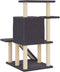vidaXL - Kattenmeubel - met - sisal - krabpalen - 97 - cm - donkergrijs