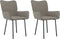 vidaXL - Eetkamerstoelen - 2 - st - fluweel - lichtgrijs