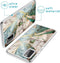 iMoshion Hoesje Geschikt voor Samsung Galaxy A41 Hoesje Siliconen - iMoshion Design hoesje - Wit / Zwart / Shattered Beige Marble