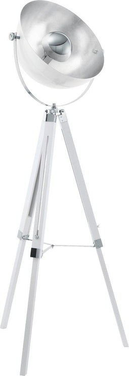EGLO Covaleda - Vloerlamp - H 164 cm - Driepoot - Wit/Zilver