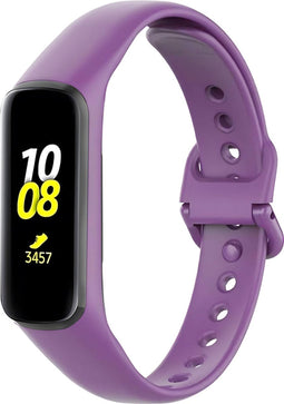 iMoshion Bandje Geschikt voor Samsung Galaxy Fit 2 - iMoshion Siliconen band inkliksysteem gekleurd knoopje - Paars