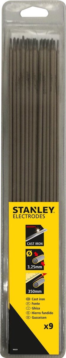 STANLEY Laselektroden - Gietijzer - Ø3,25x350mm - 9 stuks