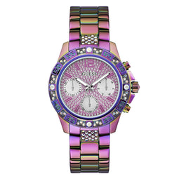 Guess Watches MAJESTY GW0771L4 - Polshorloge - Multi-functioneel met kristallen - Roze paars