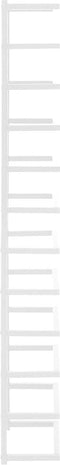 vidaXL - Handdoekenrek - 24x12x96 - cm - staal - wit