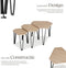 tectake Torquay - Salontafel-set - 3-delig - industrieel lichtbruin