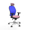 Piqueras y Crespo 2D086G2 - Bureaustoel - Verstelbare hoogte en hoofdsteun - Roze