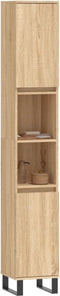 vidaXL - Badkamerkast - 30x30x190 - cm - bewerkt - hout - sonoma - eikenkleurig
