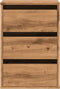 vidaXL - Ladekast - 40x41x58 - cm - bewerkt - hout - artisanaal - eikenkleurig