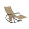 SoBuy OGS47-KA - Metal Schommelstoel - Ergonomisch - Khaki