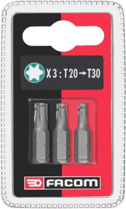 Facom 3 standaard bits serie 1 Torx® T20-25-30 - EX12.J3