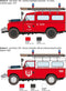 1:24 Italeri 3660 Land Rover Fire Truck Plastic Modelbouwpakket