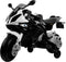 BMW S1000 Motor 12 V - Zwart, Wit - Elektrische Motorfiets voor Kinderen - Motor - BMW - Rubberen EVA Banden - Kunst Lederen Zitje