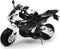 BMW S1000 Motor 12 V - Zwart, Wit - Elektrische Motorfiets voor Kinderen - Motor - BMW - Rubberen EVA Banden - Kunst Lederen Zitje