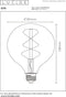 Lucide G95 - Filament lamp - Dimbaar - Ø 9,5 cm - E27 - 5W 2700K - Amber