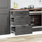 vidaXL - Keuken - onderkast - Kalmar - bewerkt - hout - zwart