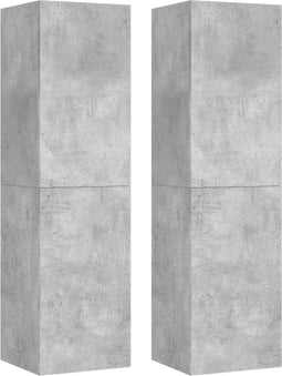 vidaXL - Tv-meubels - 2 - st - 30,5x30x110 - cm - bewerkt - hout - betongrijs