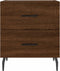 vidaXL - Nachtkastje - 40x35x47,5 - cm - bewerkt - hout - bruin - eikenkleur