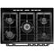 ETNA FG190ZWA - Gasfornuis 90 cm - 5 branders inclusief wokbrander - Zwart