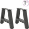 vidaXL - Salontafelpoten - 2 - st - A-vormig - 50x(30-31) - cm - staal - antraciet