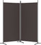 vidaXL - Kamerscherm - met - 2 - panelen - 175x180 - cm - stof - bruin