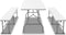 Feel Furniture - Opvouwbare picknicktafel - met dubbele bank - 180 x 70 cm