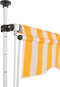 vidaXL - Luifel - handmatig - uittrekbaar - 250 - cm - oranje - en - witte - strepen
