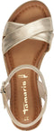 Tamaris dames sandalen - Sleehak 5 cm - Goud - Maat 37