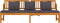 vidaXL - Dagbed - met - grijs - kussen - 200x60x75 - cm - massief - acaciahout