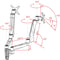 SpeaKa Professional SP-1624884 - Muurbeugel - In hoogte verstelbaar 2x - Zilver-zwart (2 stuks)