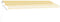 vidaXL - Luifel - handmatig - uittrekbaar - met - LED - 500x300 - cm - geel - en - wit