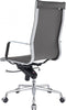 Feel Furniture - Luxe Executive bureaustoel van 100% rundleer - Hoge rugleuning – Donker grijs