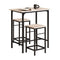 SoBuy OGT10-N - Bistrotafelset - 3-Delig - 2 Stoelen - 80 x 87 x 50 cm