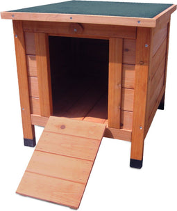 Flamingo Cosy Classic - Slaaphok voor Kleine Dieren - Natuurlijke Houten Schuilplek - 42 x 50 x 43 cm - Bruin