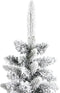 vidaXL - Kunstkerstboom - met - sneeuw - smal - 240 - cm - PVC - en - PE