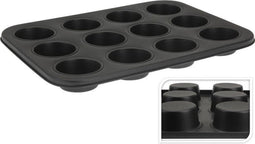 La Cucina Muffinvorm 35x26.5x3.5 cm Zwart