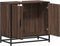 vidaXL - Wastafelkast - 65x33x60 - cm - bewerkt - hout - bruin - eikenkleur