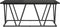 vidaXL - Salontafel - in - zwart - eiken - - - 100x50x40 - cm - - - Gemaakt - van - composiet - hout - en - metaal