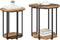 vidaXL - Salontafelset - van - 2 - - - Oud - Hout - en - Metaal