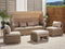 Beliani COCCOLIA - Loungeset voor 5 - Beige - PE rotan