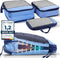 LOONARA Travel - Reisorganizer set - Packing Cubes compressie - Blauw (3pcs)