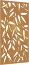 vidaXL - Wanddecoratie - tuin - bamboebladontwerp - 105x55 - cm - cortenstaal