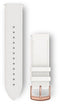 Garmin Quick Release - Horlogebandje - Italiaans Leer - 20mm - Wit / Rose Goud