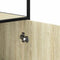 vidaXL - Hoge - kast - 35,5x35x139 - cm - bewerkt - hout - en - metaal - sonoma - eiken