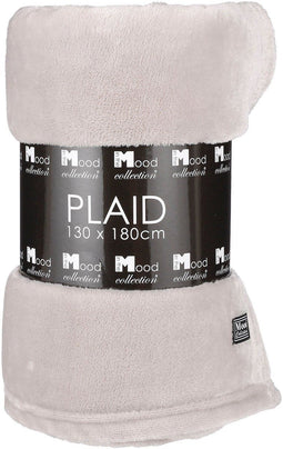Mica Decorations Famke Fleece Plaid - L180 x B130 cm - Beige